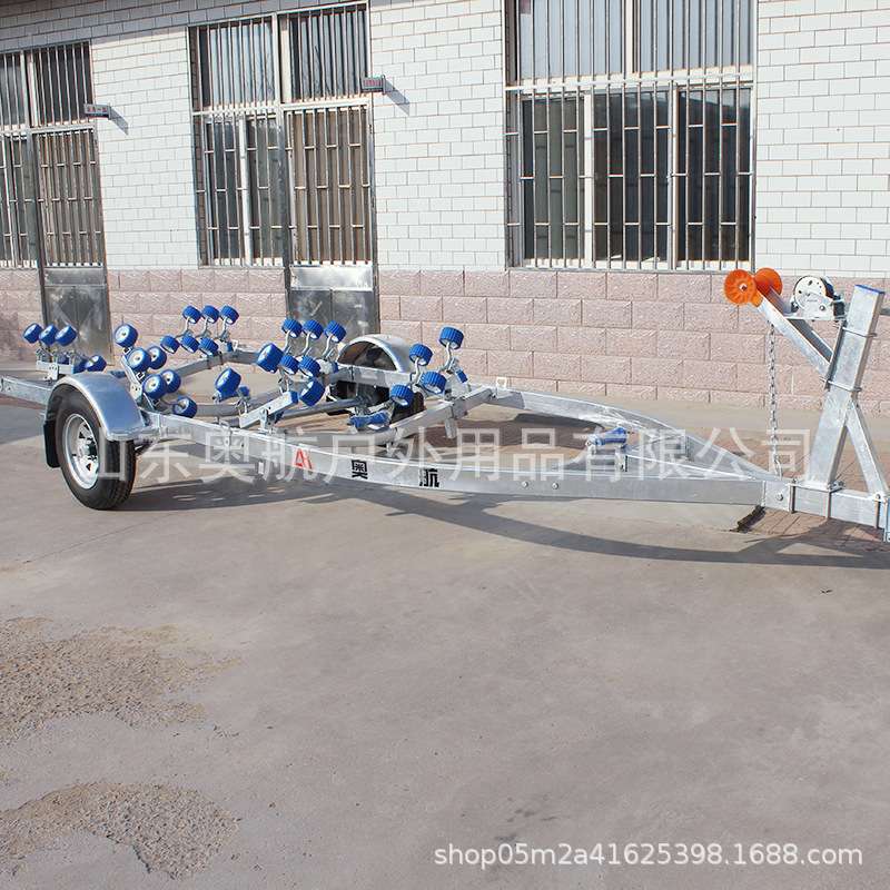 船用拖车600单轴 游艇配套车船用摩托工具车快艇游艇热镀锌拖车架