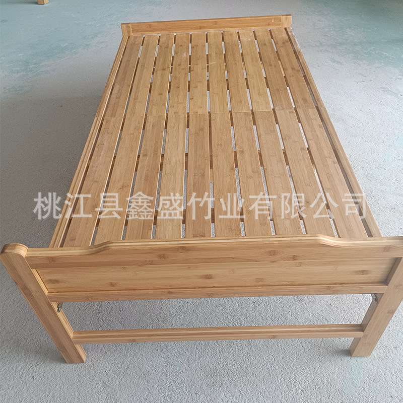 可折叠竹床单人双人简易家用成人午休竹床出租屋办公室午休便携床