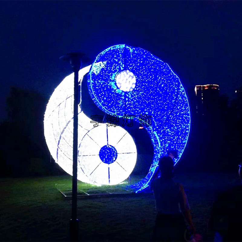 LED灯光造型美陈商场购物中心室内户外公园景区灯光造型雪花摆件