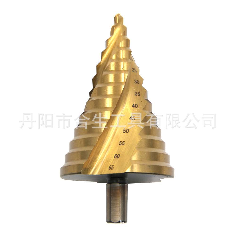 大尺寸宝塔钻6-65mm镀钛阶梯钻三角柄螺旋槽钻头扩孔器多功能钻头