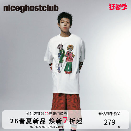 NGC超大类复古印花T恤