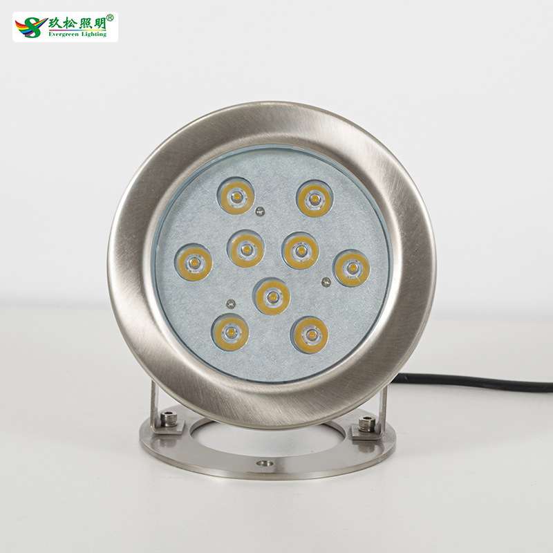 厂家直供户外防水led水底灯9W低功耗不锈钢水池喷泉灯led水底灯