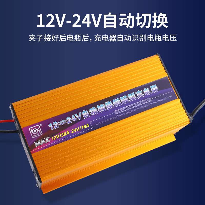 电动叉车充电器12V30A24V18A堆高车洗地机铅酸电池充电机多种规格