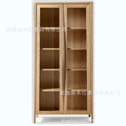 RH美式实木高端豪华别墅室内餐具柜玻璃门设计储物柜收纳柜书柜