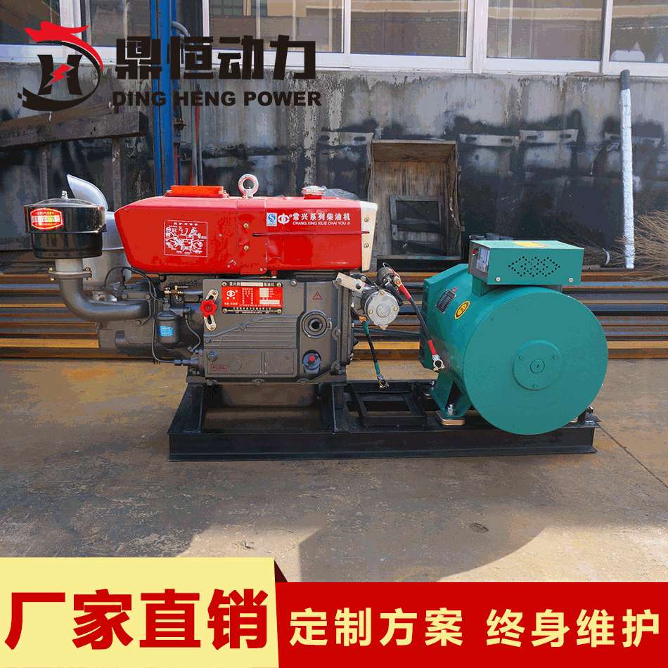 厂家两缸20KW千瓦柴油发电机组小型双缸柴油机20千瓦有刷全铜机组