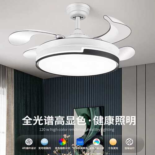 隐形风扇灯2025新款家用客厅餐厅吊扇灯卧室电扇吊灯一体带电风扇