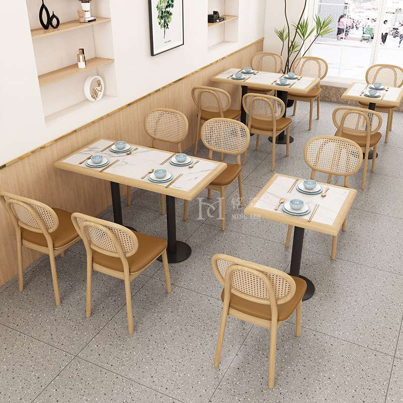 设计师民宿酒店公寓东南亚实木编藤椅主题西餐厅卡座沙发餐饮家具
