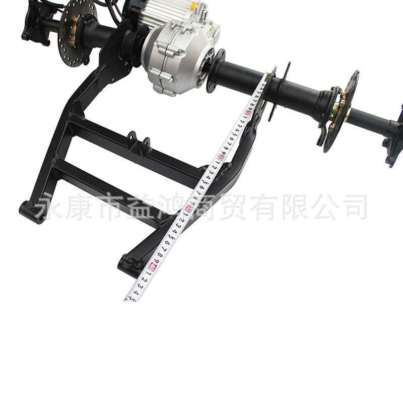 改装电动卡丁车改装配件 差速后桥48V/60V500W电机半轴后叉碟刹车