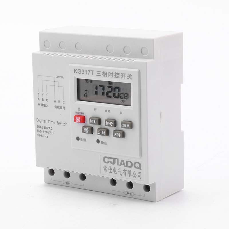 KG317T三相时控开关定时器 微电脑全自动大功率水泵家电定时开关图片