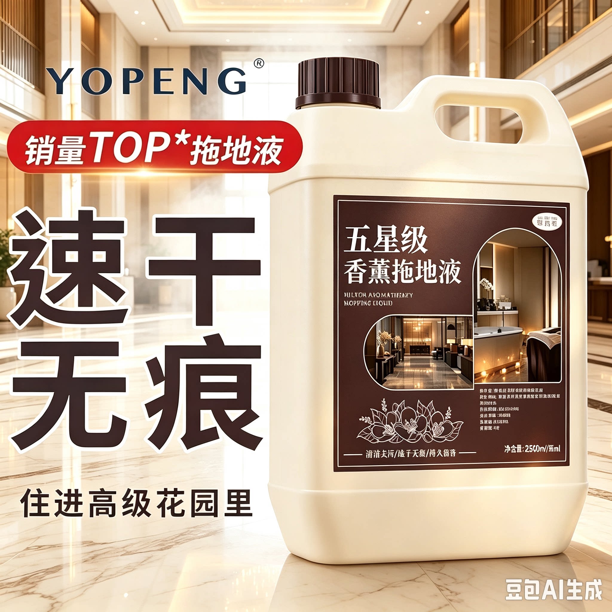 持久留香拖地液速干无痕家用护理拖地大扫除强效去污地板清洁剂YS