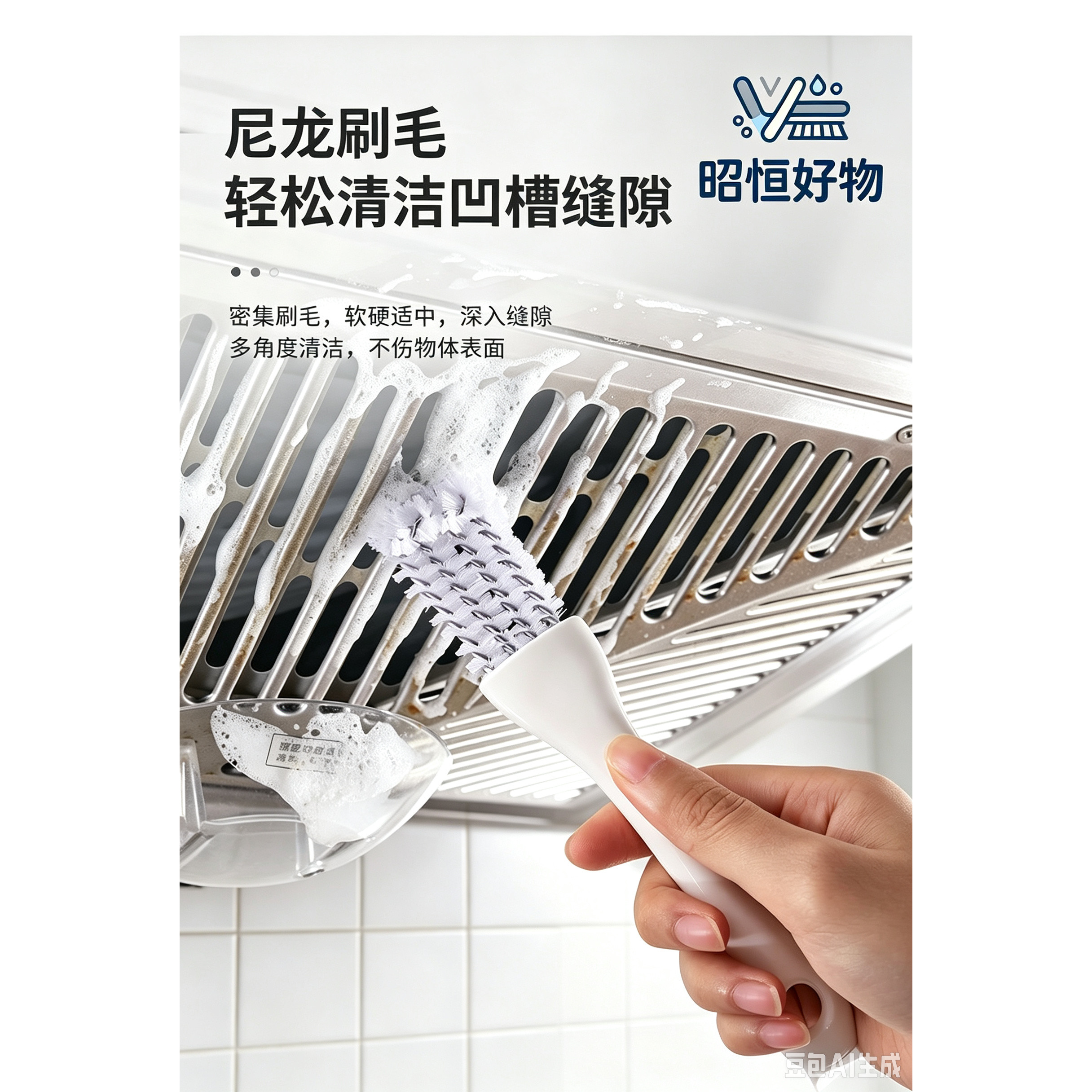 油烟机刷家用多功能去污清洁刷子厨房长柄刷油烟机清洗神器YS