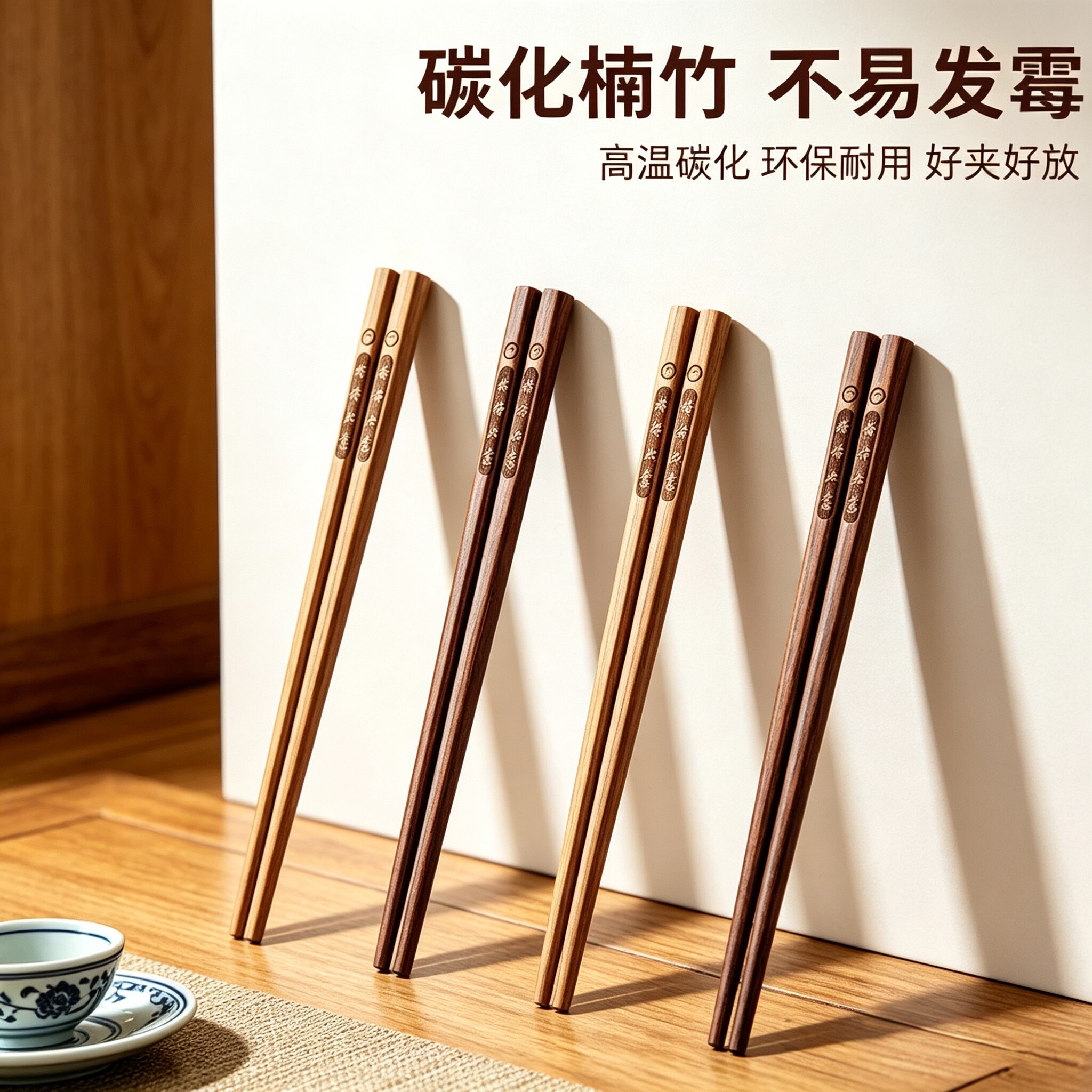 楠竹筷子深度高温碳化高档家用天然楠竹筷防霉无漆无蜡易洗YS2