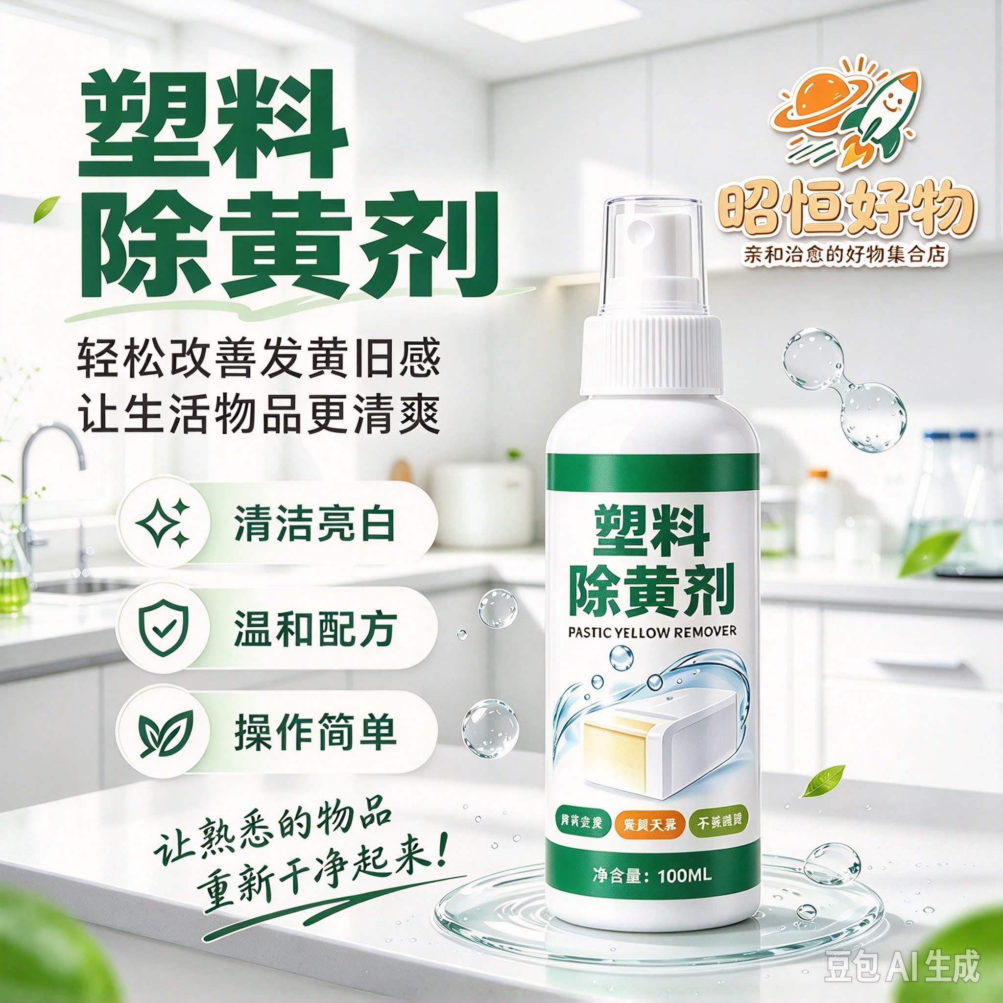 【官方正品】家具翻新科技除黄剂家用塑料家电外壳发黄清洗CZ