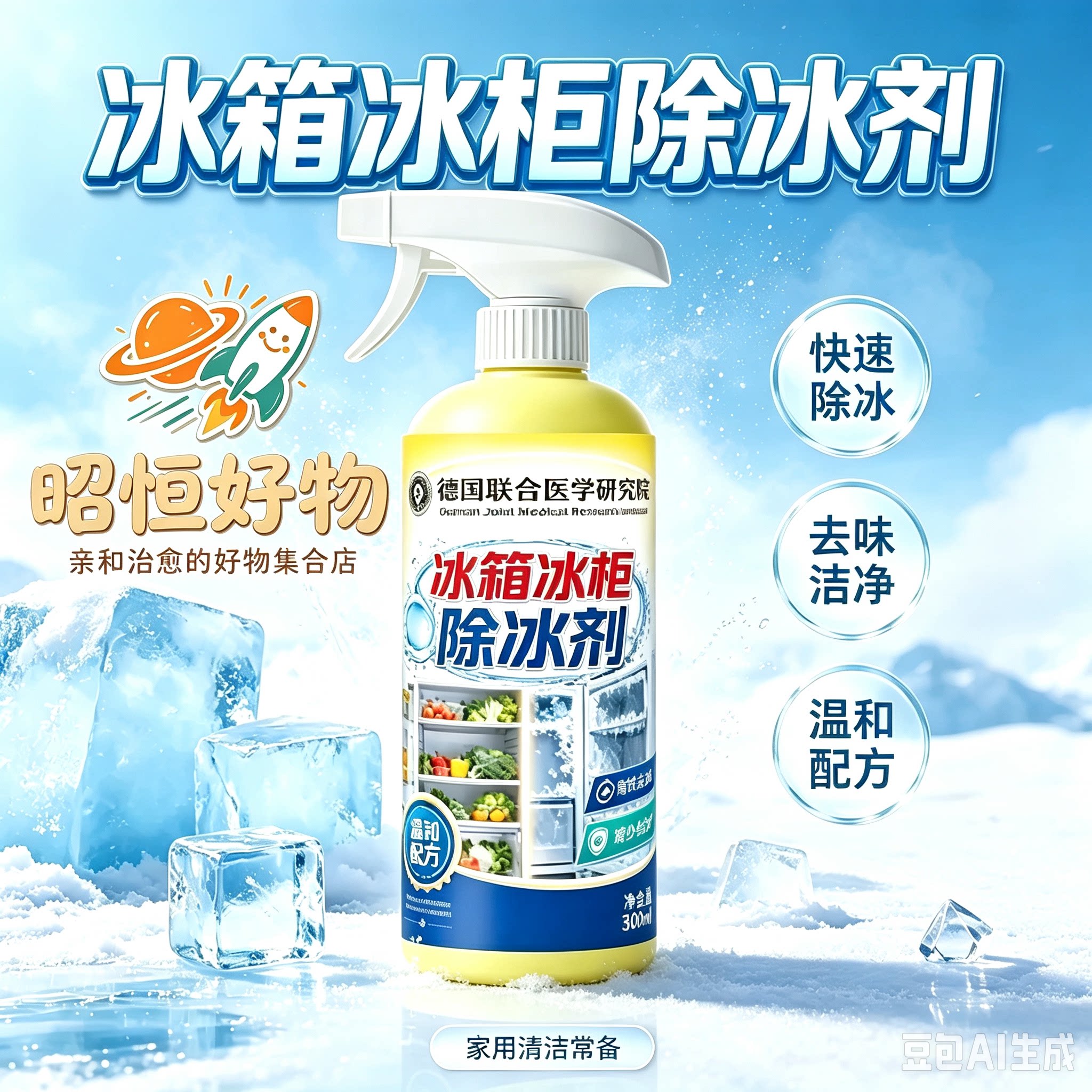 【海外卖爆】家用冰箱除冰除霜喷雾冰柜快速融冰家用除冰剂YS
