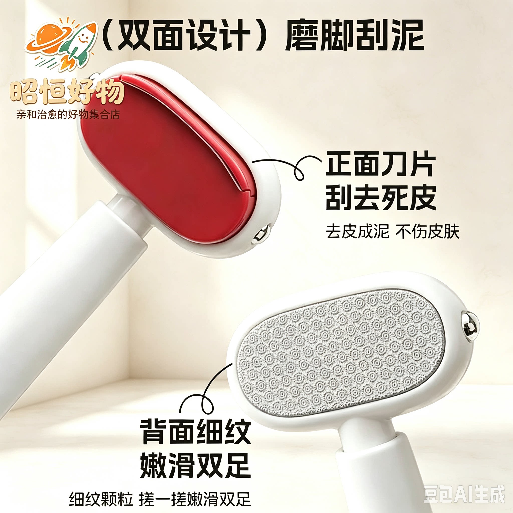 全新升级双面修脚刀去脚后跟死皮老茧刀头多功能磨脚器磨刀石YS