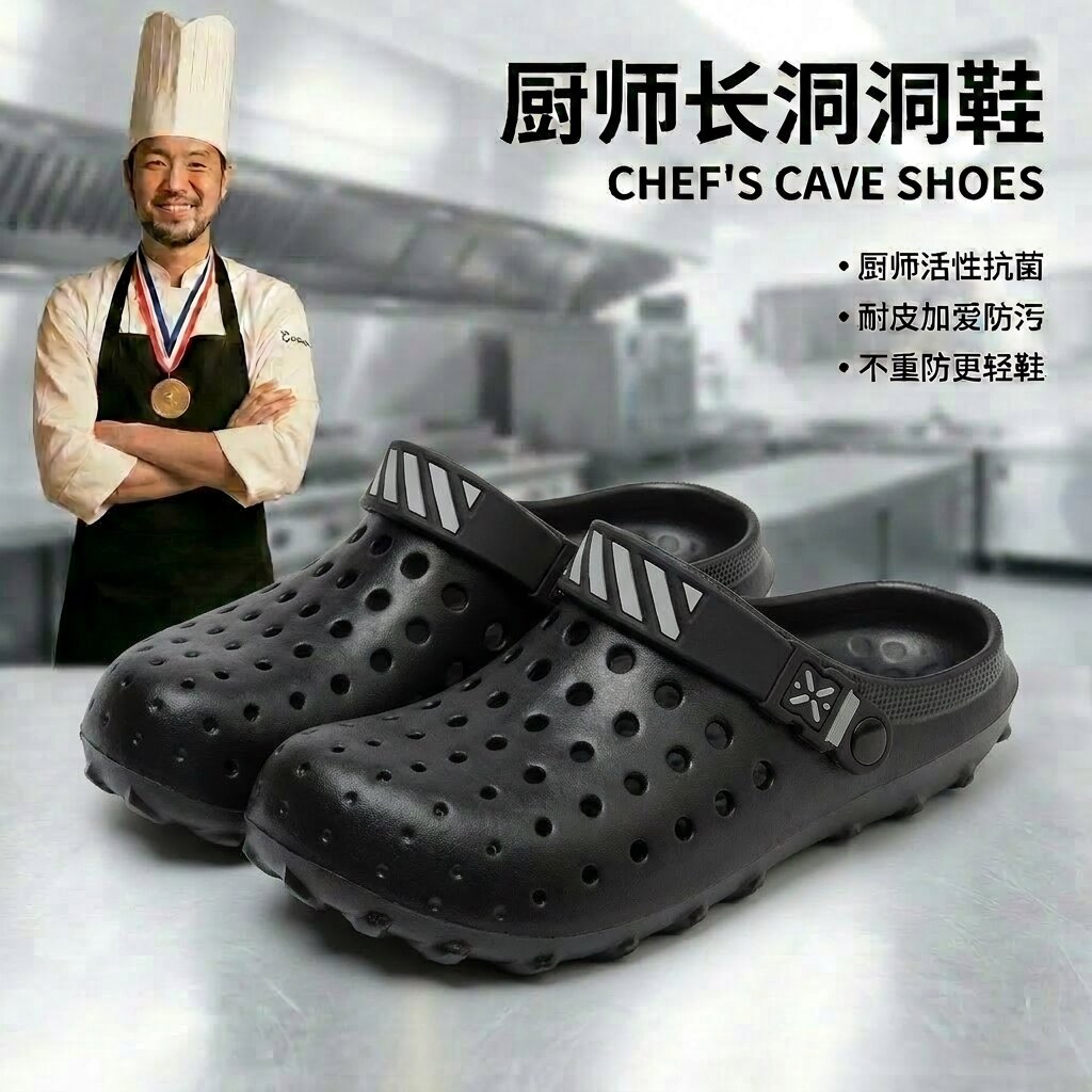厨师专用厨师鞋夏季透气防滑
