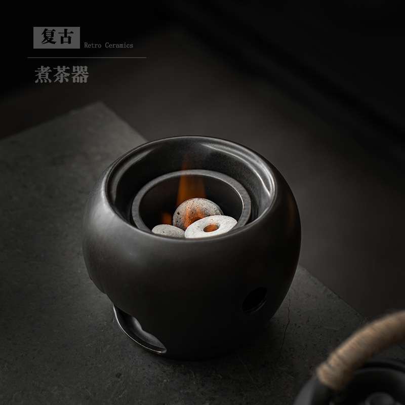户外煮茶炉提梁壶茶具套装炭炉温茶煮壶家用户外碳火炉侧把烧水壶