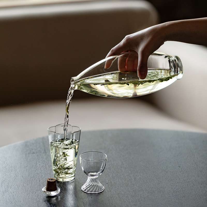 墨己高硼硅耐热玻璃冷泡瓶创意酒瓶器简约北欧风冷凝酒具冷泡茶壶