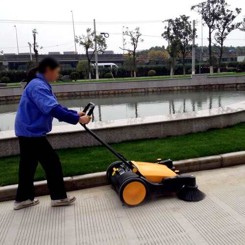 洁乐美KM-98/40无动力扫地机工厂车间灰尘木屑树叶垃圾手推扫地车