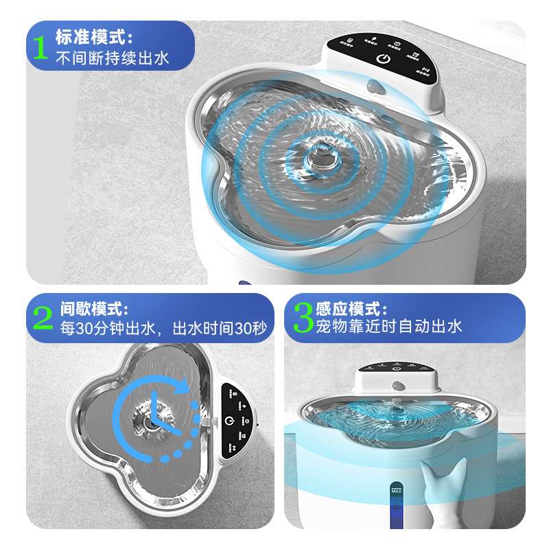 白色简约云朵造型自动饮水机猫咪狗狗饮水碗喝水碗恒温低噪音宠物