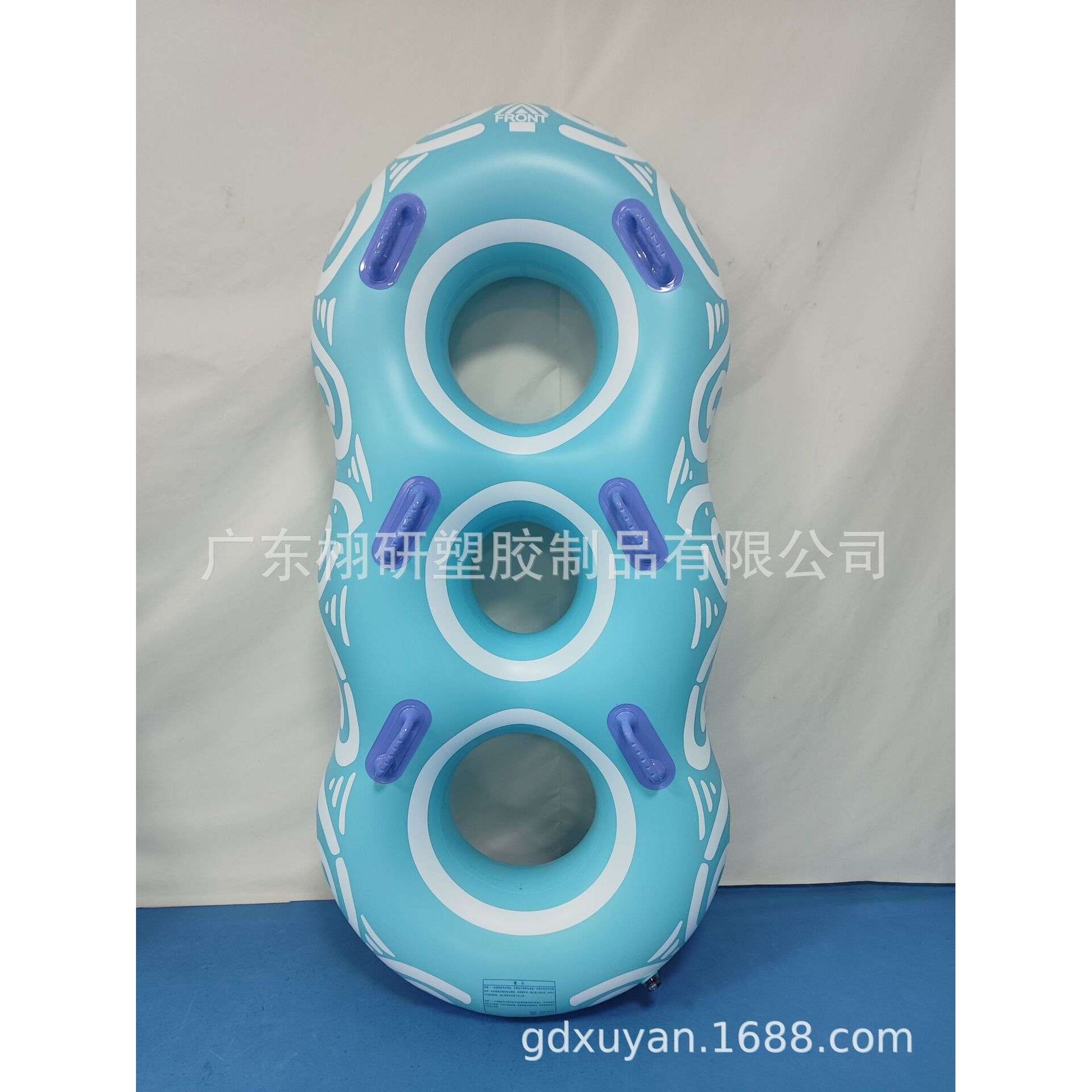 工厂直供水上乐园专用PVC充气皮筏加厚耐磨三人皮筏子滑水圈滑具