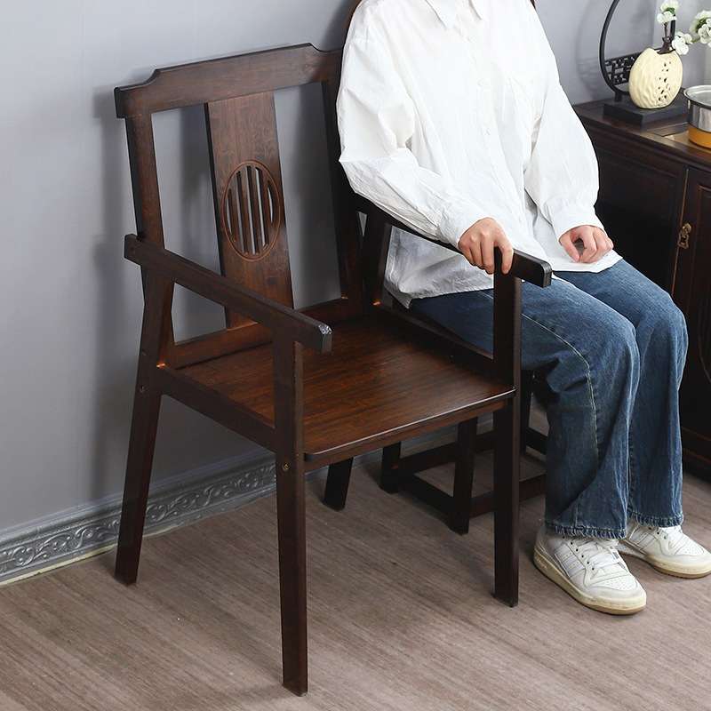 茶椅主人椅圈椅茶室泡茶桌椅凳子实木新中式太师围椅休闲靠背椅子
