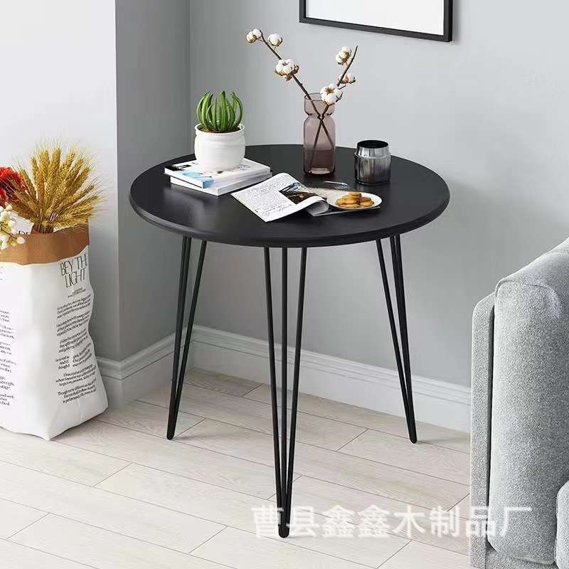 简约边几角桌民宿装饰客厅休闲桌小户型圆形茶几桌咖啡桌轻奢风