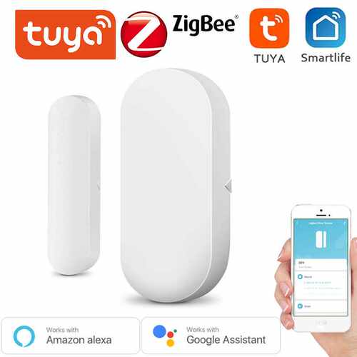 涂鸦智能 zigbee门磁传感器 zigbee门窗传感器 远程报警Tuya APP