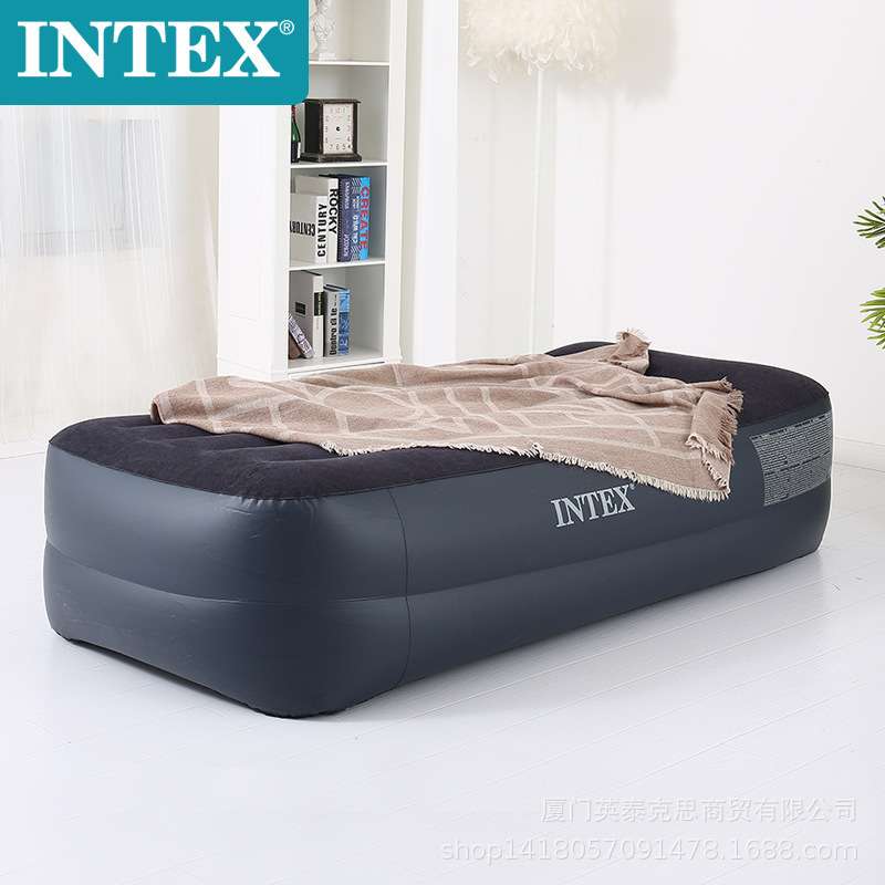 现货 intex 64122充气床垫双层家用加高自动午休床户外折叠便携床图片