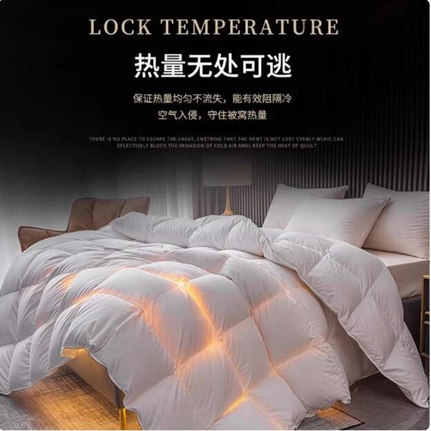 星级酒店95%白鹅绒春秋被 民宿全棉白色羽绒被加厚白鸭绒冬被被芯