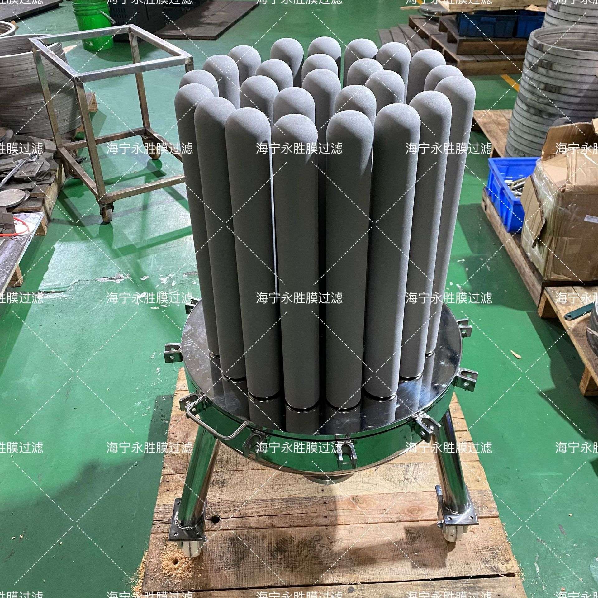 不锈钢钛棒过滤器活性炭可翻转砂棒滤棒过滤机耐高温设备厂家