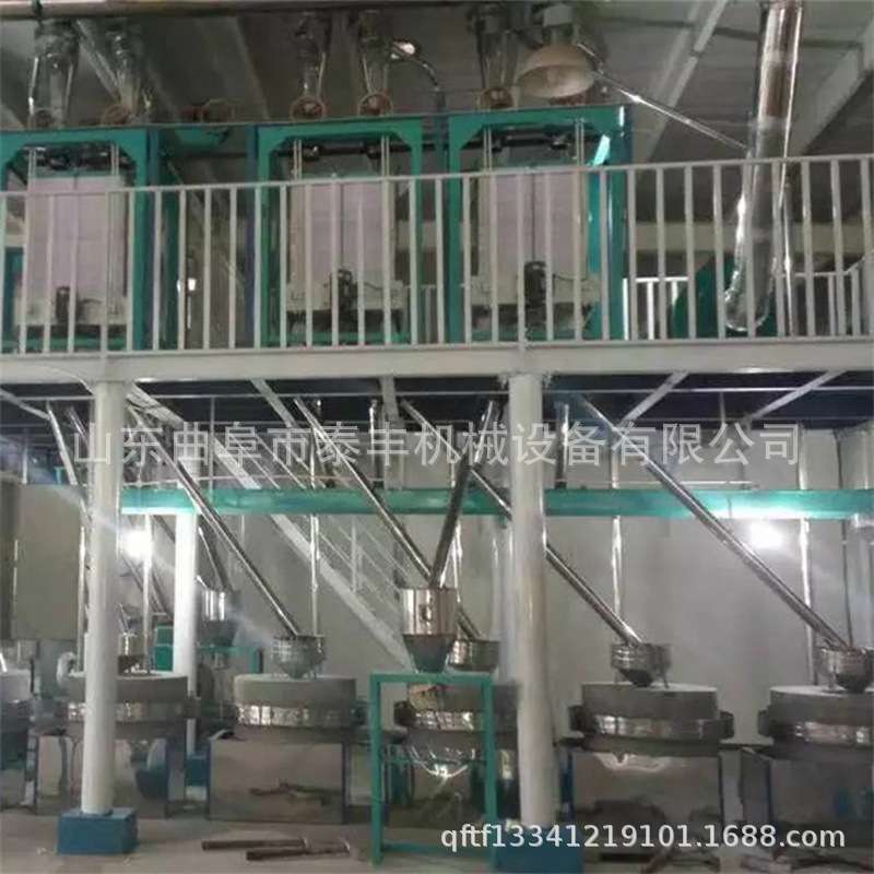 全自动大黄米面粉石磨机 煎饼果子面粉石磨机 传统杂粮面粉石磨机