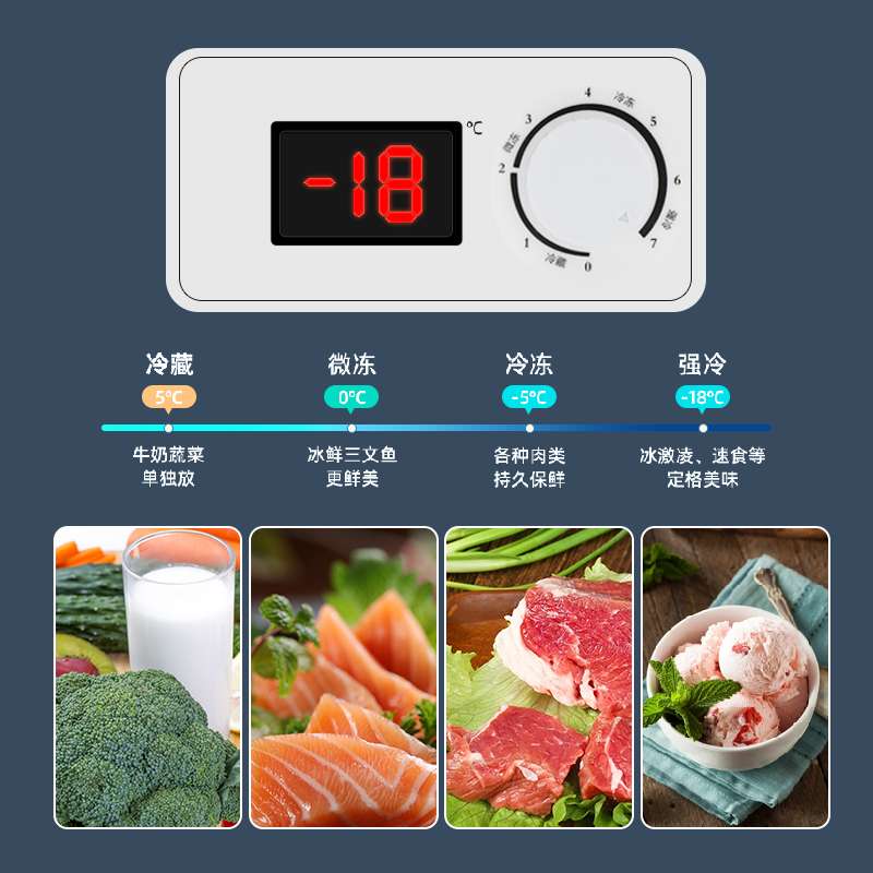 110v冰柜商用大容量冷柜冰箱冷藏展示柜冷冻两用透明玻璃卧式岛柜