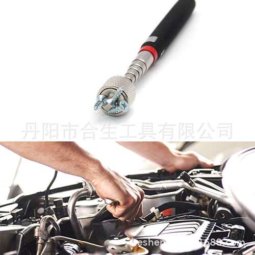 便携式带笔夹磁性可伸缩捡拾器 磁铁吸力吸铁棒吸力棒拿取器工具