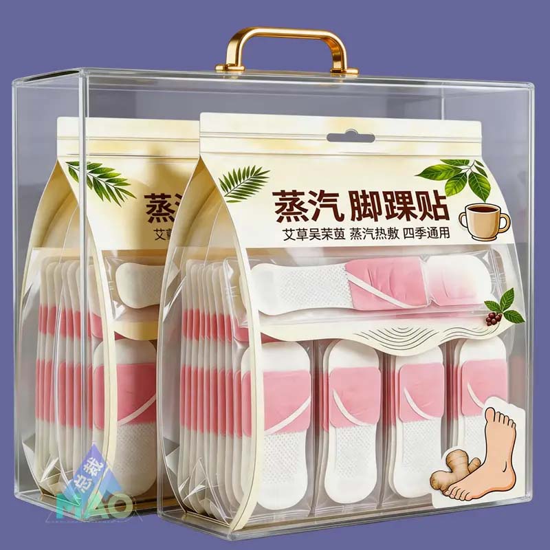 三阴交热敷贴蕲艾蒸汽脚踝保暖艾灸脚贴脚踝热敷贴吴茱萸足贴穴位