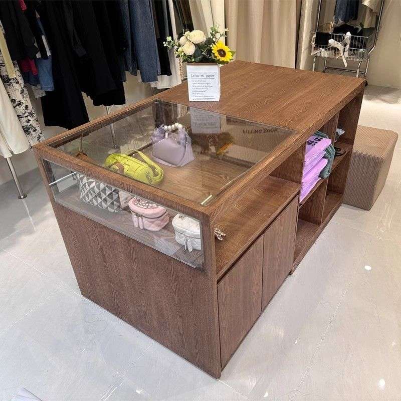 SJN服装店中岛桌展示台边柜储物柜烤漆装饰柜摆件展台陈列展示桌