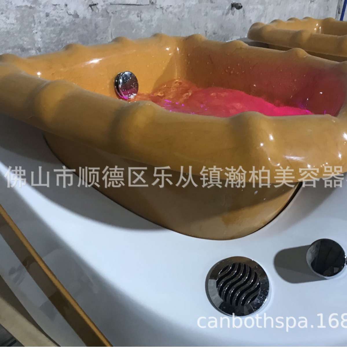瀚柏厂高端大气美甲店按摩椅底盆洗脚盆修脚修指甲SPA玻璃缸底座
