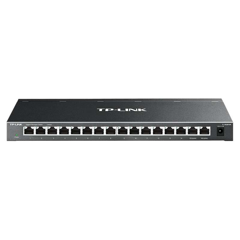 TP-LINK TL-SG2016K 全千兆端口16口WEB网管交换机网络分网线线器