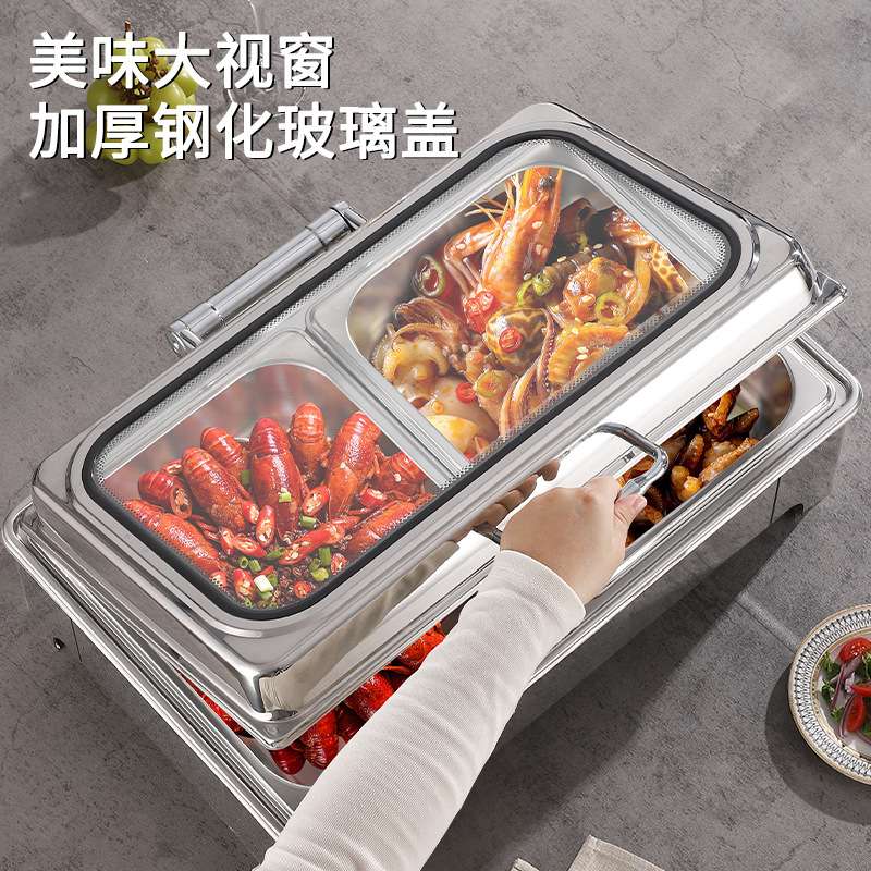 自助餐保温炉电加热布菲炉不锈钢液压餐炉商用酒店早餐炉保温锅