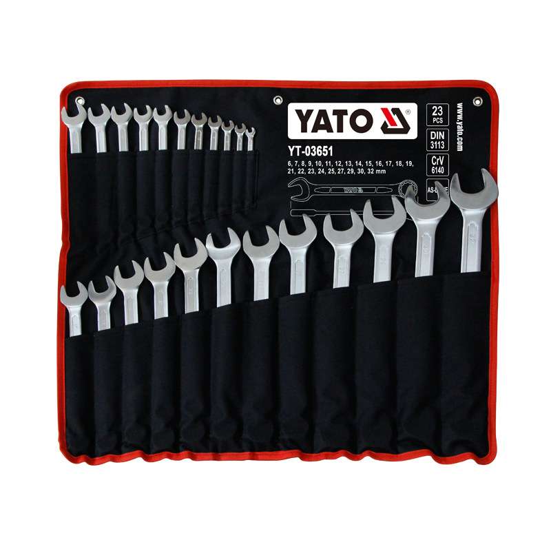 YATO易尔拓23件铬钒钢两用扳手组套梅开扳手套装YT-03651 6-32mm