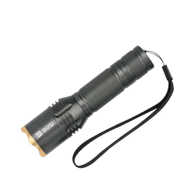 波斯工具铝三档调节合金充电强光LED手电筒18650电池BS300511座充