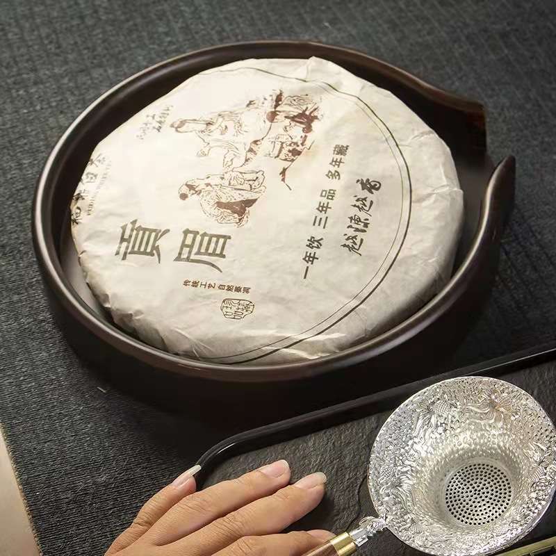 大岸堂 新款实木黑檀花梨普洱茶饼收纳盒子评茶盒鸡翅木分茶盘