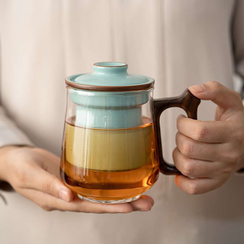 玻璃茶水分离陶瓷恒温加热杯垫家用马克杯个人杯底座智能保温神器