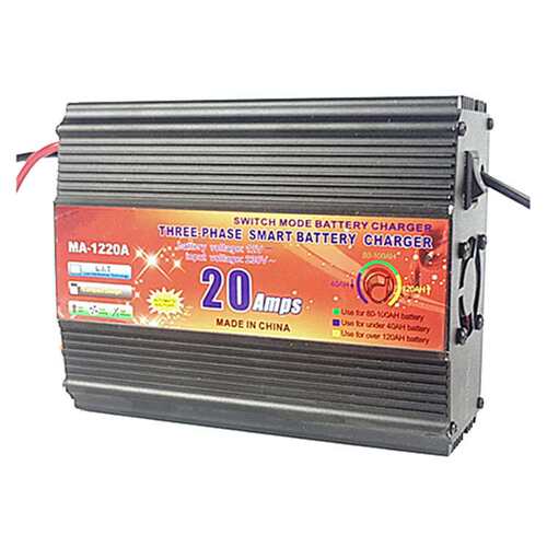 卡迪普MA-1220A 汽车12V铅酸蓄电池充电器电瓶充电器 四段式 20A