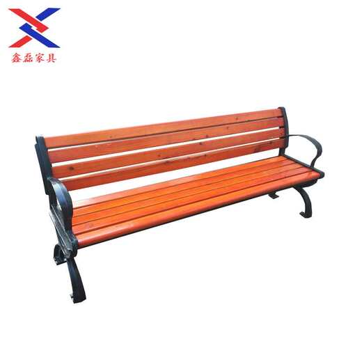 厂家直销户外铸铁实木公园长椅广场休闲休息椅 排椅长条椅