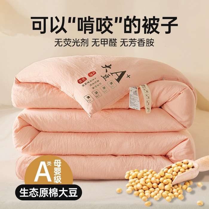 A类原棉大豆纤维被子纯棉冬被全棉被心加厚单人宿舍春秋夏凉被褥