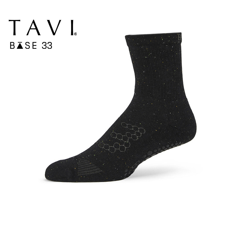 tavi base33联名款男士高帮瑜伽袜防滑运动袜普拉提透气 Crew
