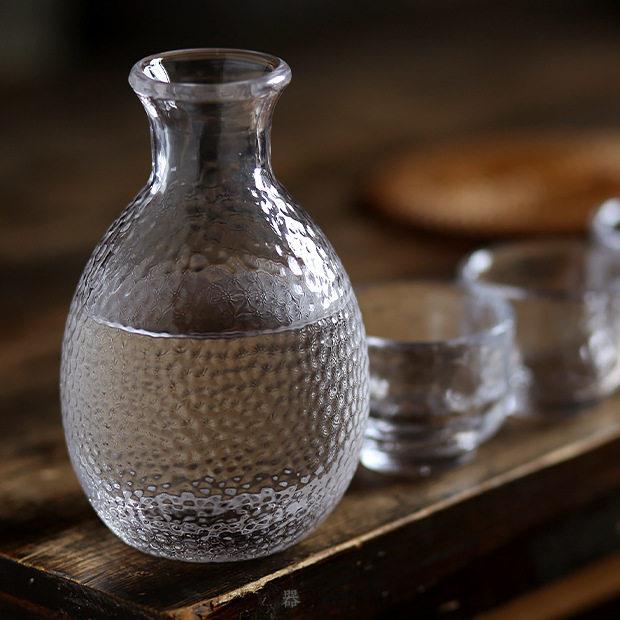MOSUA日式清水壶透明玻璃酒盅酒杯套装白酒清酒日韩料理酒具餐具