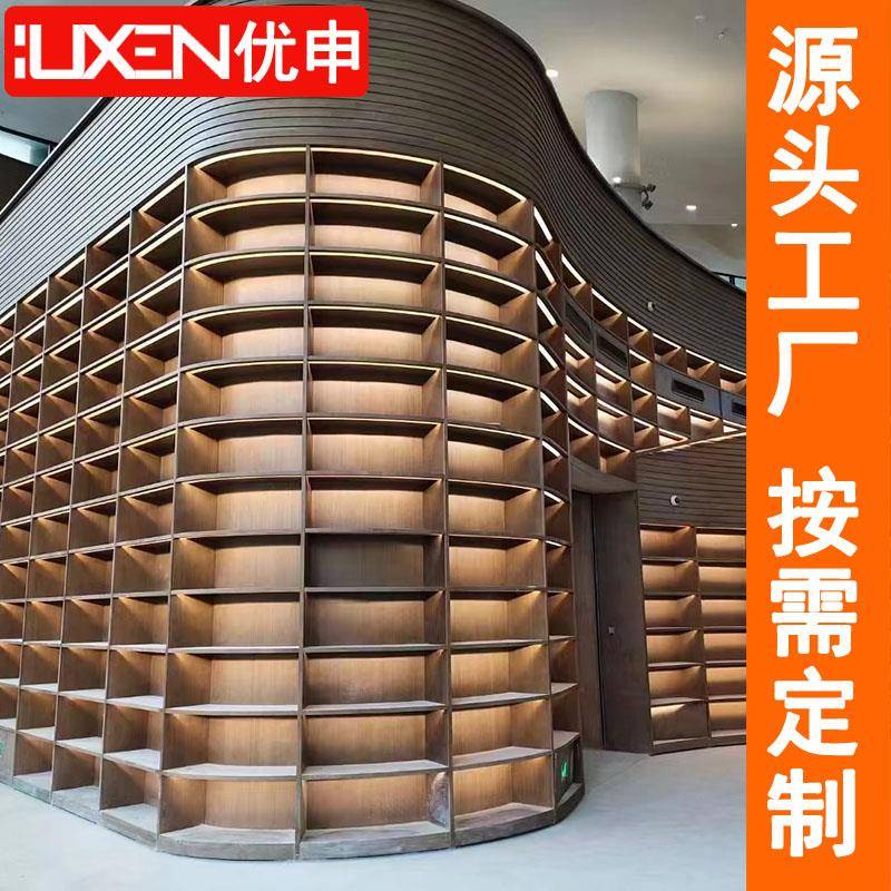 上海定做书柜带灯展示柜格子柜转角储物衣柜书房柜客厅电视柜定制