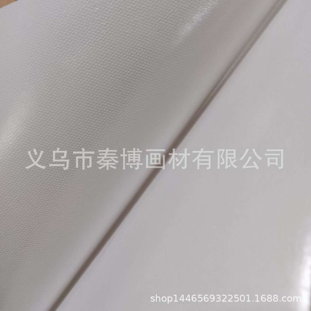 背胶弱溶剂高光化纤油画布自粘胶油性高清喷绘布厚实表面平整光亮